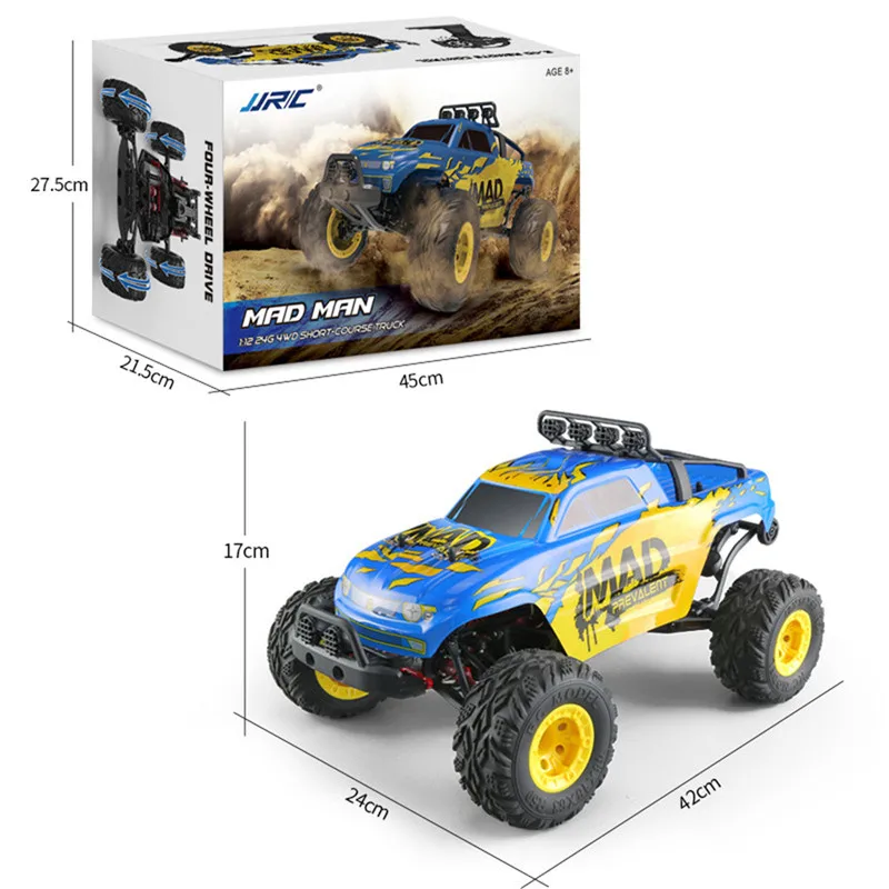 RC Car JJRC 2.4G 4WD Short Course Four Wheel Drive Truck Remote Control Car Toy For Children Q40 1:12 Scale 40km/h Electric