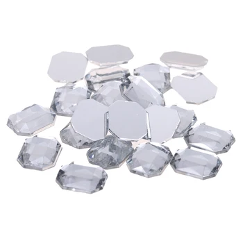 

Clear Color Rectangular Flat Facets Craft Art Big Gems Shiny Stones DIY Nail Art Phone Cases Garments Supplies