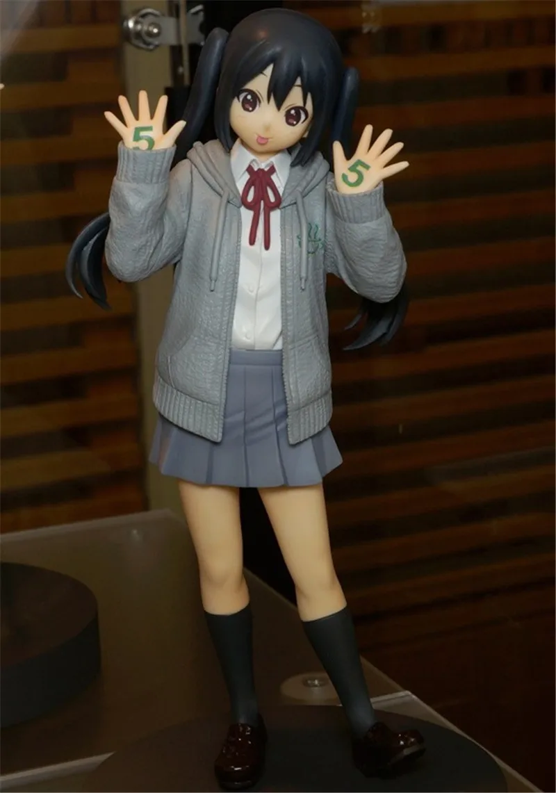 18 см Новый K on! Hirasawa Yui Akiyama Mio Tainaka Ritsu Kotobuki Tsumugi Адзуса Накано 5 й юбилей ПВХ фигурка