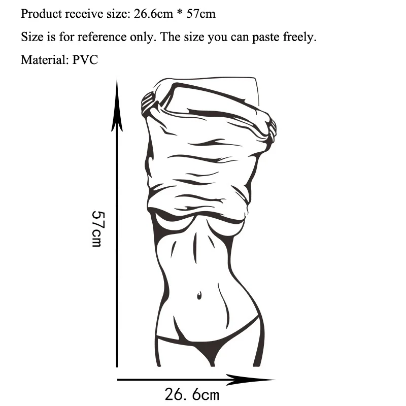 Сексуальная девушка Наклейка на стену креативная Гостиная Спальня украшение Фреска художественные Переводные обои домашний декор фитнес-наклейки