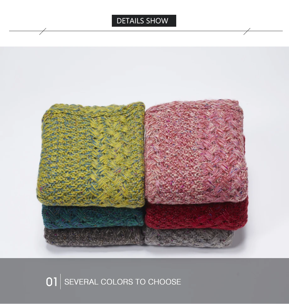 Winter Women Scarf Wool Knit Thick Scarves Female 2019 New Most Popular Design Shawls Warmer Women's Scarves Warm Ladies Scarf (20)