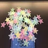 50pcs 3D Stars Glow In Dark Luminous Fluorescent Plastic Wall Sticker Home Decor Decal Wallpaper Decorative Special Festivel 3