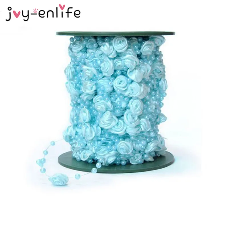 Wedding Decoration 5 Meters Fishing Line Artificial Pearls Beads Chain Garlands Flowers Wedding Party Decoration Supplies
