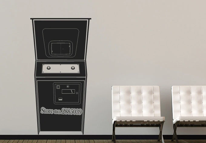 

New Stickers Old school Arcade game Vintage Style Vinyl Wall Decal Sofa Background Decor Boy's Rooms Game Room Art Mural LA404