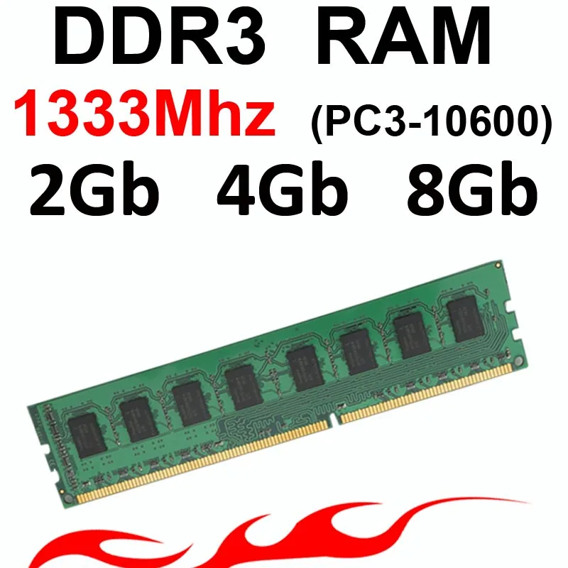 4 ГБ ddr3 ram память Ddr3 2 Гб 1333 МГц-1333 DDR3 8 ГБ ram-для AMD и для Intel DDR3 memoria ram