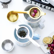 Entertime ситечко для чая из нержавеющей стали с мелкой сеткой для заварки чая с чашей для капель