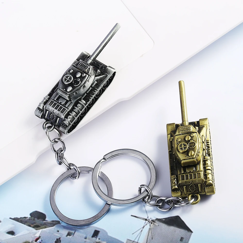 Popular Game WOT World Of Tanks Keychain Tank Pendant Woman Bag Charms Key Ring Chain Man Souvenirs Gift Jewelry