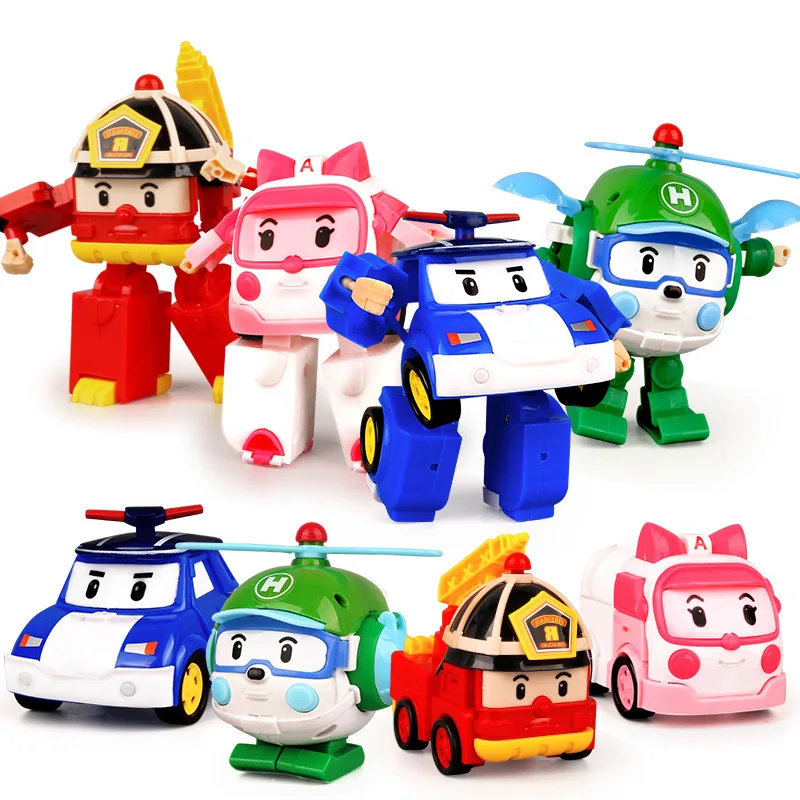 

Puzzle Children's Toys Q Edition Korean Manual Perry Transform Pouli Set Robot POLI Team RobocarPoli Ambulance Taxi Rescue team
