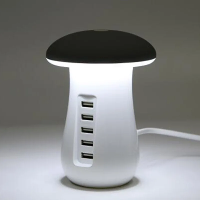 

2017 new 6USB creative smart mushroom appearance fast-charge mobile phone Tablet PC US / EU / UK specifications charging socket