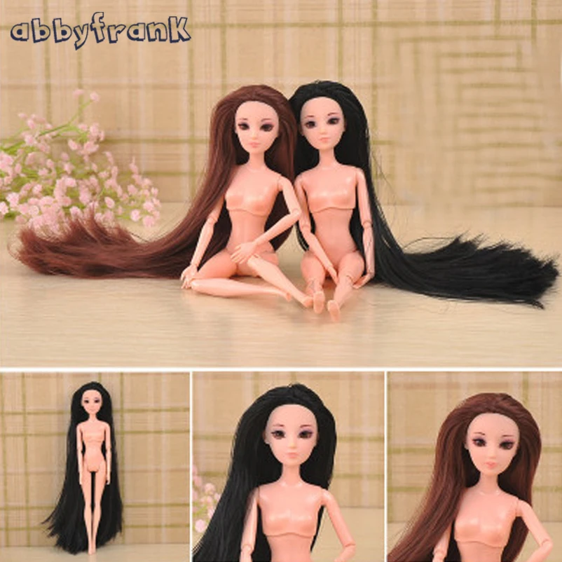 Abbyfrank 10 шт./компл. 1/6 голову куклы 3D Средства ухода для век древности прическа очень длинные волосы Игрушечные лошадки для девочек Интимные