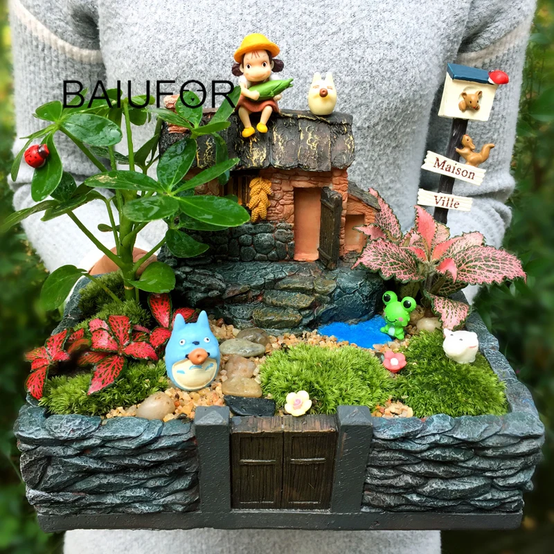 Miniature Figurines BAIUFOR Super Mini Animals 1 Fairy Garden Miniatures diy Terrarium Figurines Micro Moss Landscape Decor Dollhouse Accessories miniature duck figurines,miniature ornament,miniature figurines