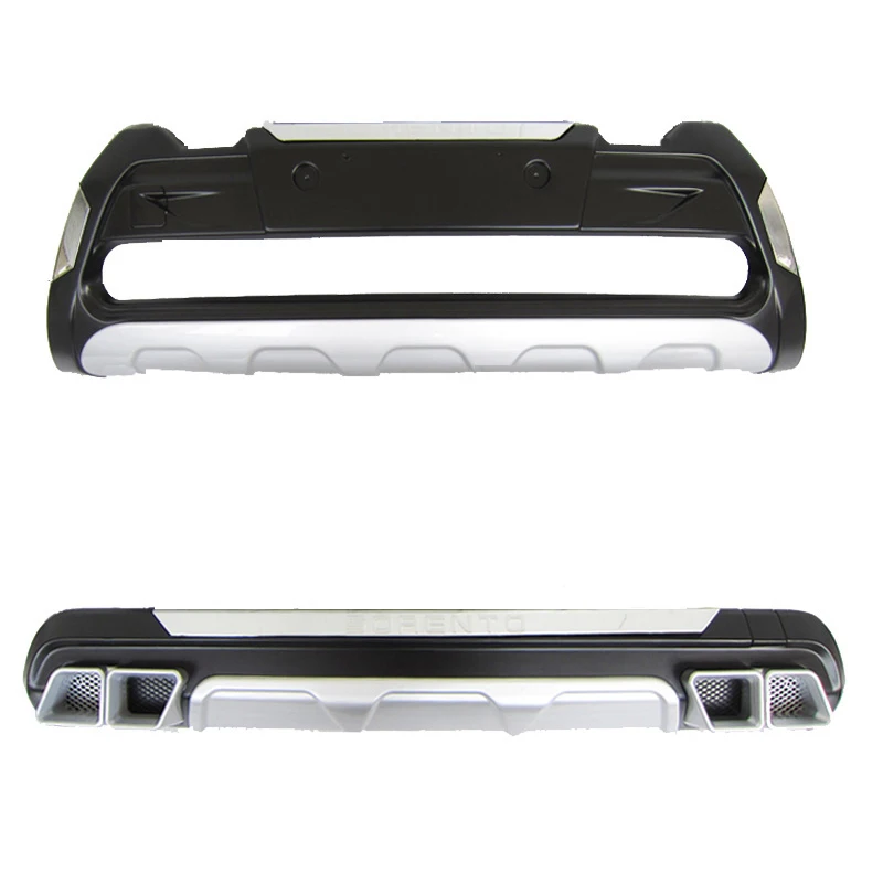 

Fit For Kia Sorento R 2015-2018 Front+ Rear Bumper Diffuser Bumpers Lip Protector Guard skid plate ABS Chrome finish