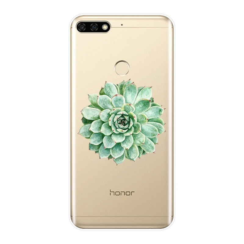 Задняя крышка для Huawei Honor 8X MAX 10 9 8 7S 7X 7A 7C Pro мягкий силиконовый чехол с цветами 7 Lite