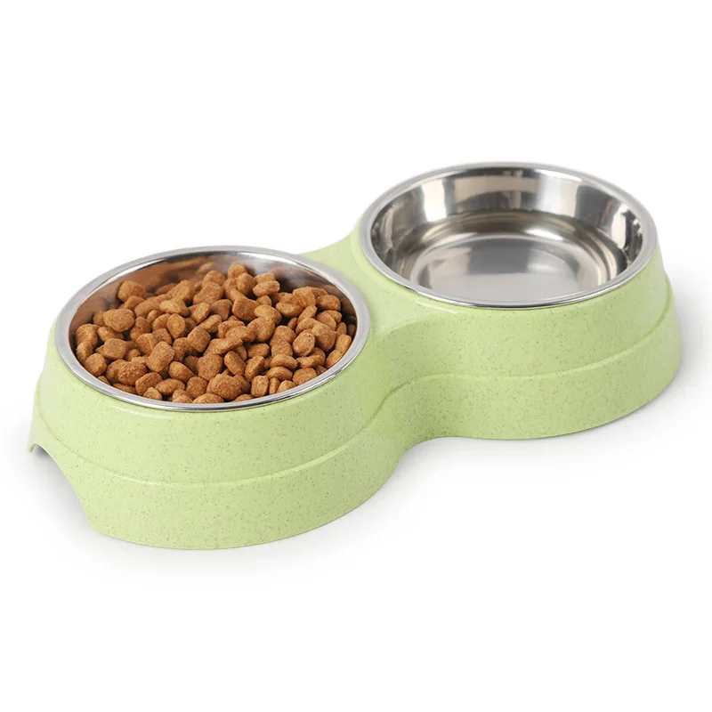 

Dog Cat Feeder Bowl Diner Feeding Station Tray with Stand Animal Pet Food Holder Durable Stainless Steel Dual Double Diner Dish
