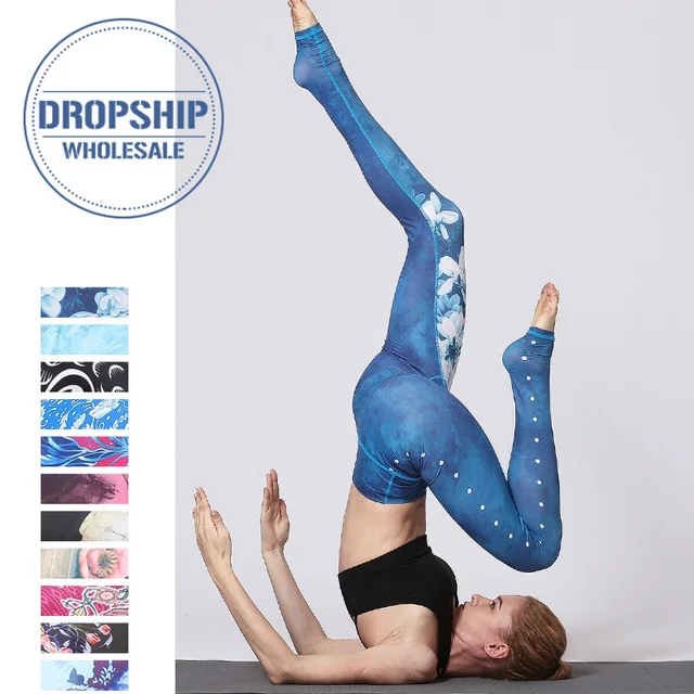 US $11.58 Vintage Fitness Yoga Pants Slim High waist Sport Leggings Gym Girls Elastic Printed Tights for Runn