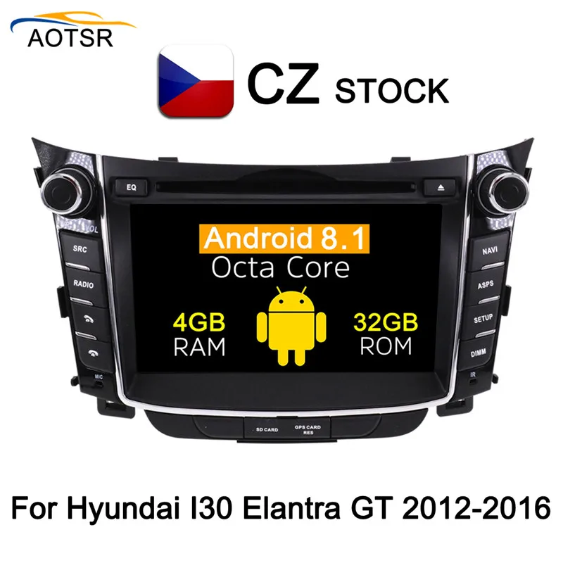 Cheap IPS Screen Android 8.1 Car Radio GPS stereo For Hyundai I30 Elantra GT 2012 2013 2014 2015 2016 Car DVD Player Head unit 8 Core 7