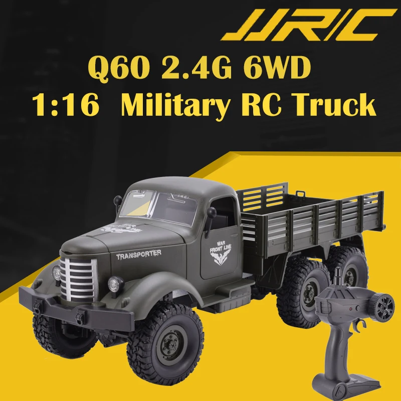 JJRC Q60 RC автомобиль 1/16 2,4G 6WD пульт дистанционного управления внедорожный гусеничный военный автомобиль армейский грузовик RTR RC игрушка для мальчиков Подарки
