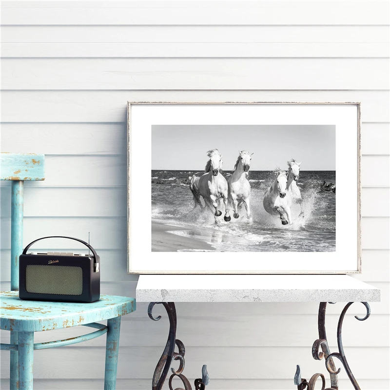 

Three Runing Horses Animal Canvas Painting Oil Print Poster Wall Art HD Picture For Living Home Bedroom Decor