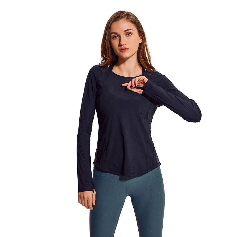 Женский легкий мягкий Быстросохнущий Лонгслив для фитнеса бега, Спортивная футболка для активного отдыха