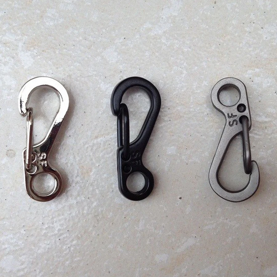 10 قطع الإفراج المفاتيح سبيكة حلقة رئيسية تعزيز الربيع شنقا مشبك outdoor edc أداة صغيرة هوك للتخييم j069