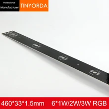 9 шт./лот DIY свет алюминиевая печатная плата 9 W алюминиевый PCB платы 9*1 Вт 2 Вт 3 Вт RGBLEDS DIY свет печатной платы