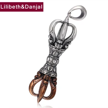 

Buddha Pendant 100% Real 925 Sterling Silver indian jewelry Men Women Ethnic Instrument Vajra Necklace Pendant 2020 making P69