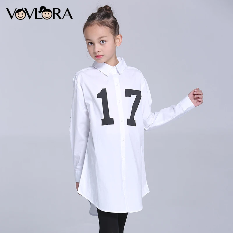 Girls Shirts White Long Turn-down Collar Kids Shirt Blouse Cartoon Number Children Clothing Spring 2018 Size 9 10 11 12 13 14 Y цена Girls Shirts White Long Turn-down Collar Kids Shirt Blouse Cartoon Number Children Clothing Spring 2018 Size 9 10 11 12 13 14 Y цены онлайн