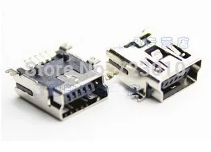 

10pcs/lot SMD USB A Female Adapter Converter Mini USB 5Pin T-Port Interface USB Socket Silver