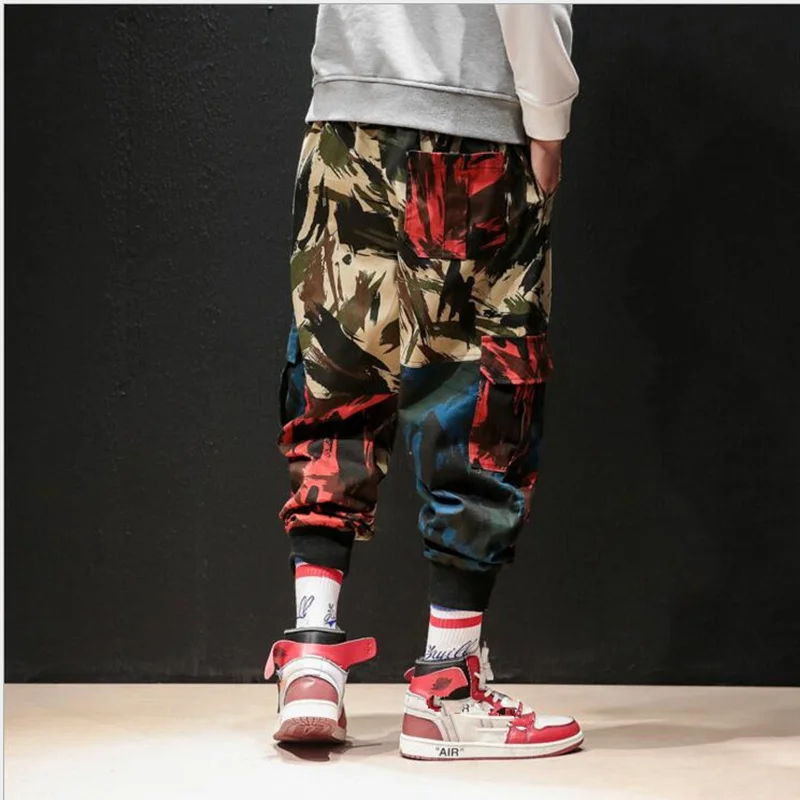 Модная камуфляжная форма мужские тренировочные брюки хип-хоп повседневные спортивные штаны хип-хоп с эластичной талией мужские джоггеры брюки