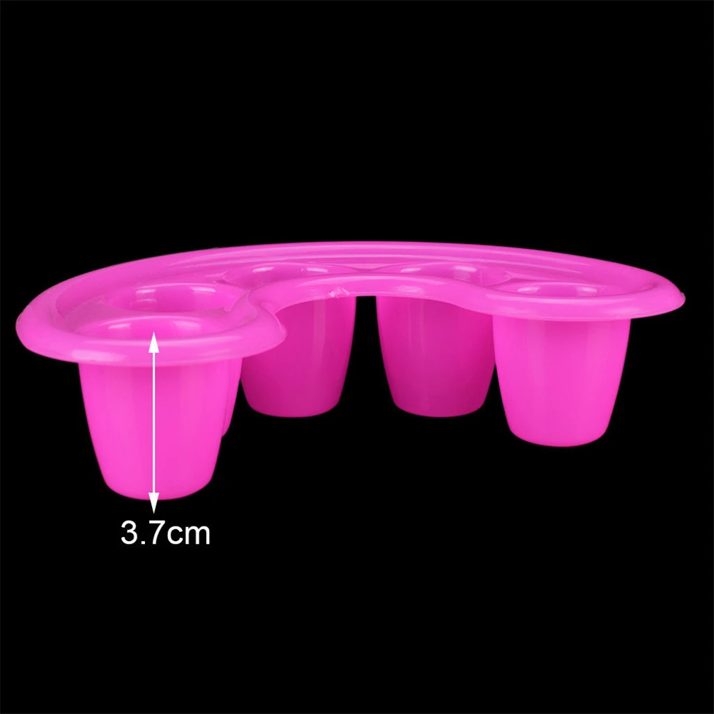 Set of 5pcs Nail Art Hands Five Holes Soak Bowl Tray Treatment , Nail Polish Remove Soaking Bowl Manicure Bathing Tool Kit