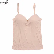 Для женщин дамские Модальные регулируемый ремень Встроенный бюстгальтер Мягкий само формирующийся Бюстгальтер верхней крышкой