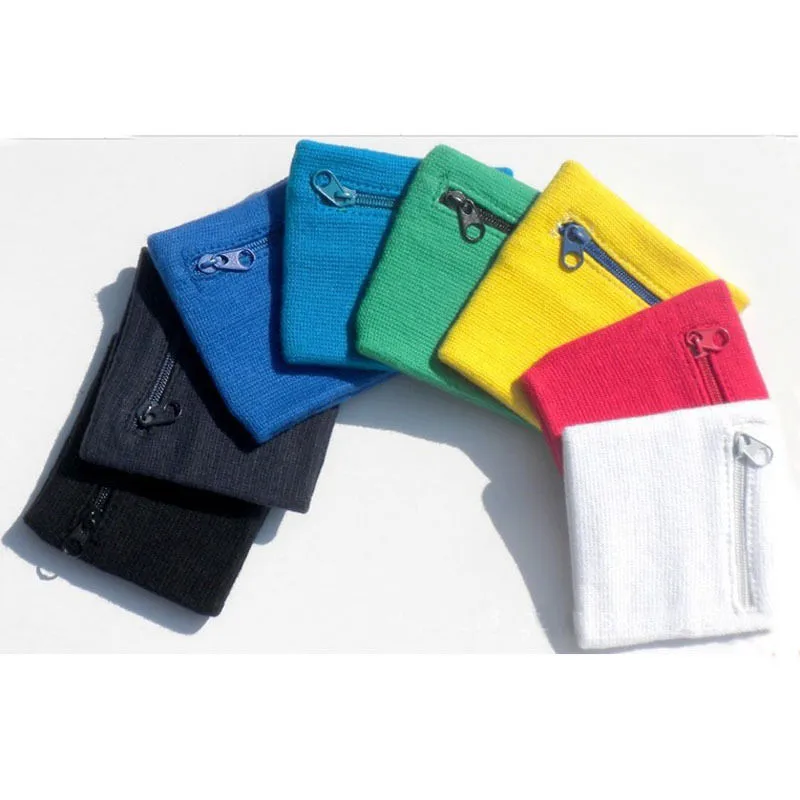 

1pc Adjustable Outdoor Running Cycling Wrist Band Wallet Safe Storage Wallet Zipper Wrist Ankle Wrap Sport Strap Bracers Wrister