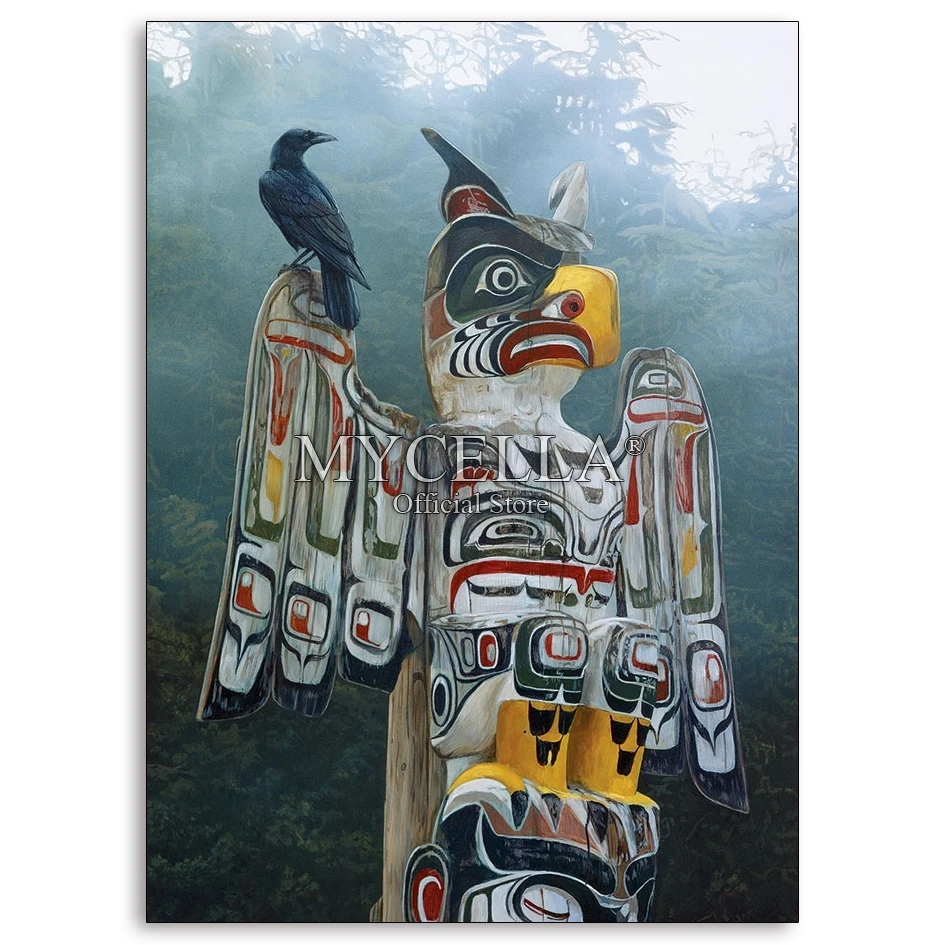 

5d Diy Diamond Painting Totem Pole Diamond Mosaic Full Birds Native Diamond Embroidery Home Decor Cross Stitch Kit Wall Stickers