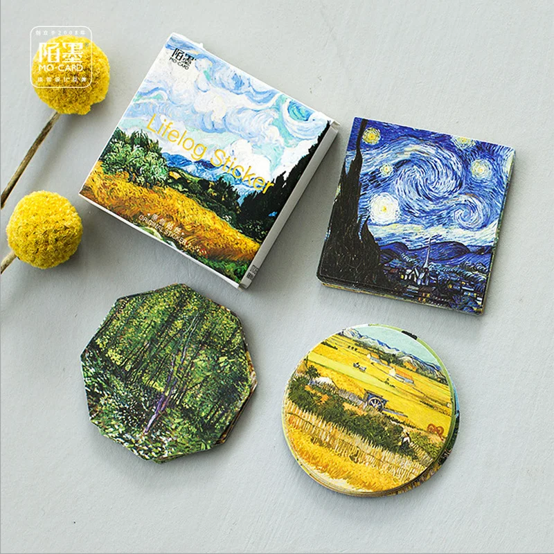45 шт./лот Meet Van Gogh мини бумажная наклейка упаковка DIY дневник украшение альбом