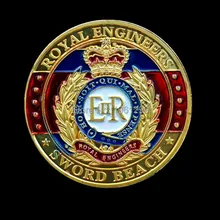 sample order,3pcs/lot Free shipping 24k gold plated royal engineers coin+ European Union coin european banking union