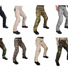 Тактические Брюки с наколенниками для страйкболла, кемпинга, пеших прогулок, охоты, BDU Ripstop, армейские камуфляжная форма, военные брюки
