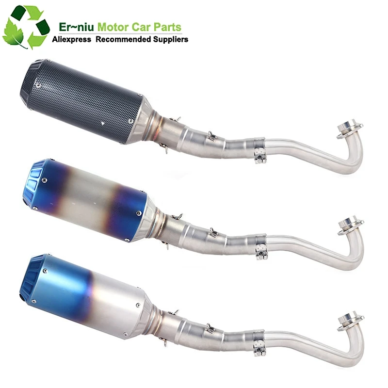 

Carbon Fiber Exhaust Muffler Escape And Middle Link Pipe Full System Slip On For yamaha XMAX300 X MAX300 XMAX300 2017-2018