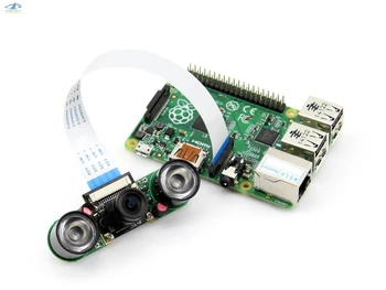 

[HFSECURITY] Focusable 5MP Infrared Night Vision 1080P Raspberry Pi Camera Module RPi Camera with Infrared LED Board