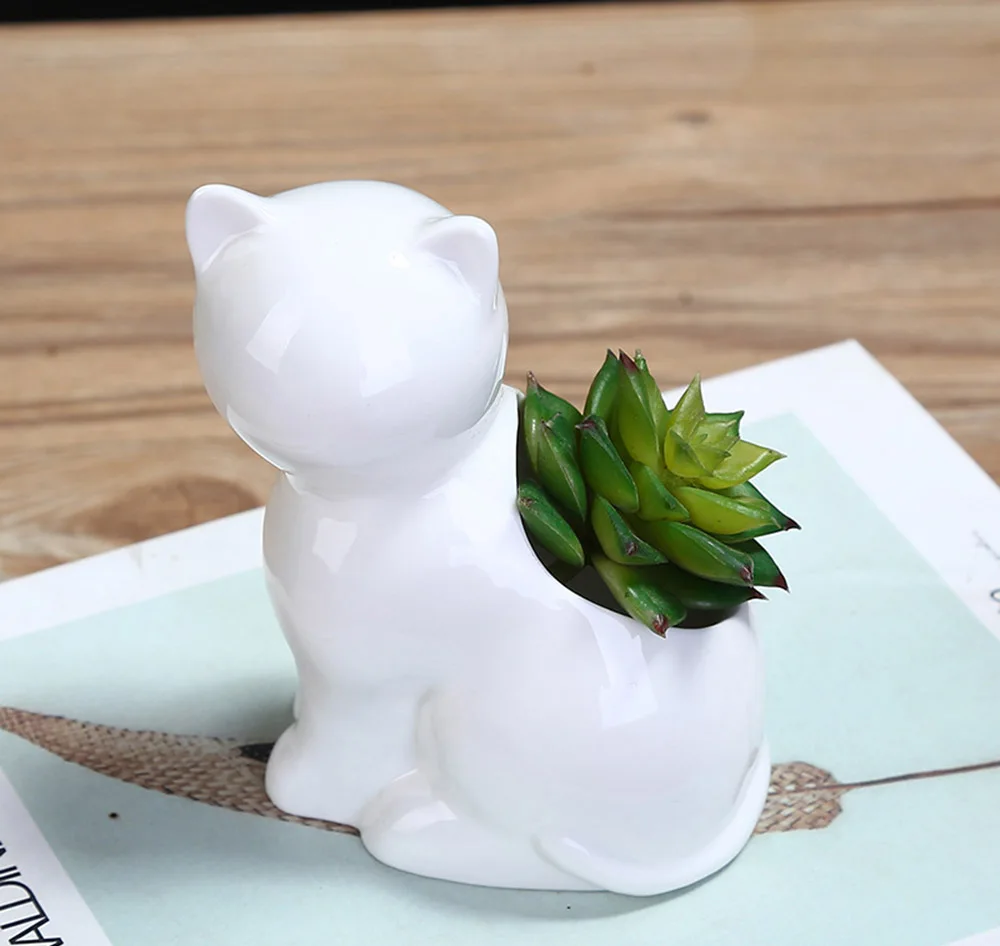 

Mini Succulent Plant pots Flower pot Animal Serial Gift Home Garden Cat Design