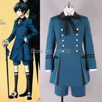 Black Butler 2 Kuroshitsuji Ciel Phantomhive Uniform Outfit Halloween Party Cosplay Costumes