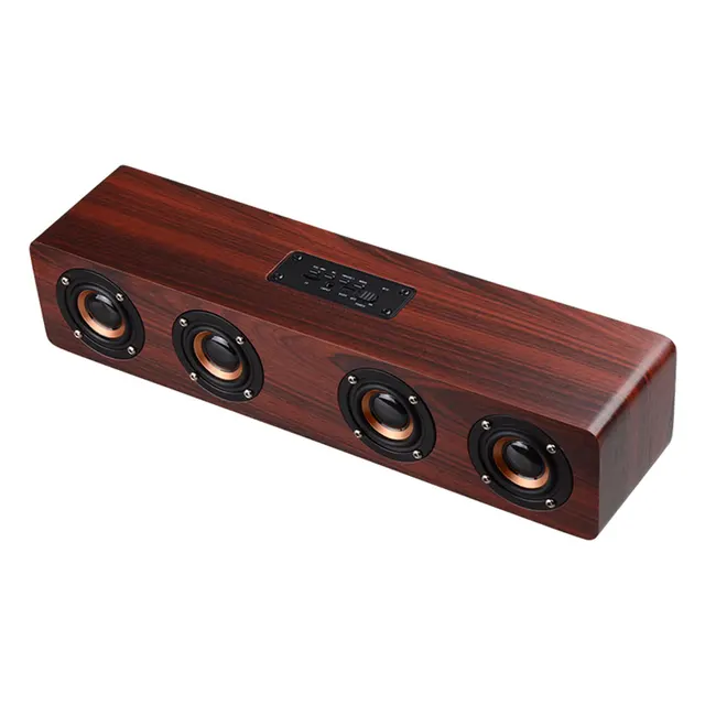 Hifi Wooden Soundbar Wireless Bluetooth Speakers With Subwoofer Hifi Wooden Soundbar Wireless Bluetooth Speakers With Subwoofer Portable Speaker For Tv Home Theatre Wood Sound