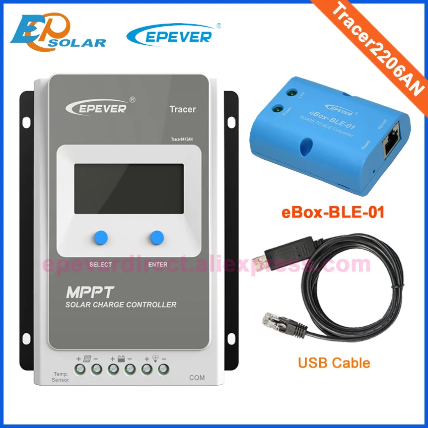 

Solar regulator 20A Tracer2206AN EPEVER EPsolar MPPT Solar Charging Battery Controller ebOX-BLE-01 bluetooth function adapter