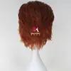 Miss U Hair Men Unisex 33cm Short Straight Hair Synthetic Auburn Black Red Color Halloween Cosplay Costume Wig Role play wig ► Photo 3/6