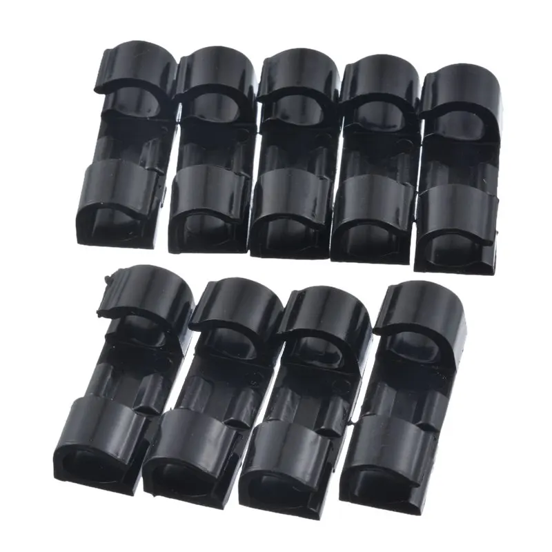 

Loozykit 20PCs Self-adhesive Wire Cable Fixed Clip Line Card Subnet Line Storage Organizer Data Line Fixed Line Clip Fixed Cable