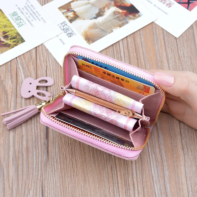Women wallets  Leather Small Luxury Brand Famous Mini Women Wallets Purses Female Short Coin Zipper Purse Credit Card Holder 471