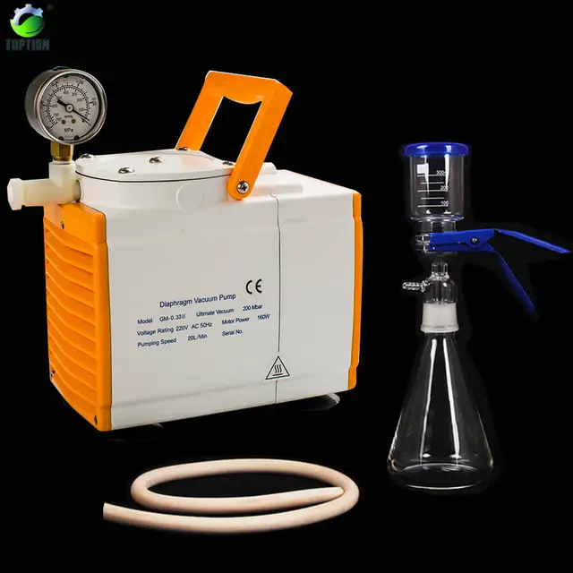 Anti corrosion Diaphragm Vacuum Pump & 1L Glass Vacuum Solvent Filter