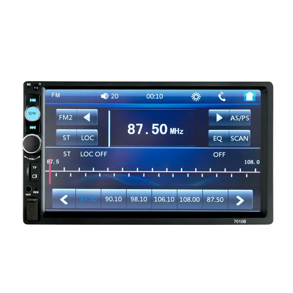 Автомагнитола 7010B 2 din 7 &quotHD плеер MP5 сенсорный экран цифровой дисплей Bluetooth