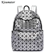 Mochila de Las Nuevas Mujeres Geométrica Bolso de Hombro Bolsa de La Escuela del Estudiante Mochila Holograma Bolsa baobao bolso estilo