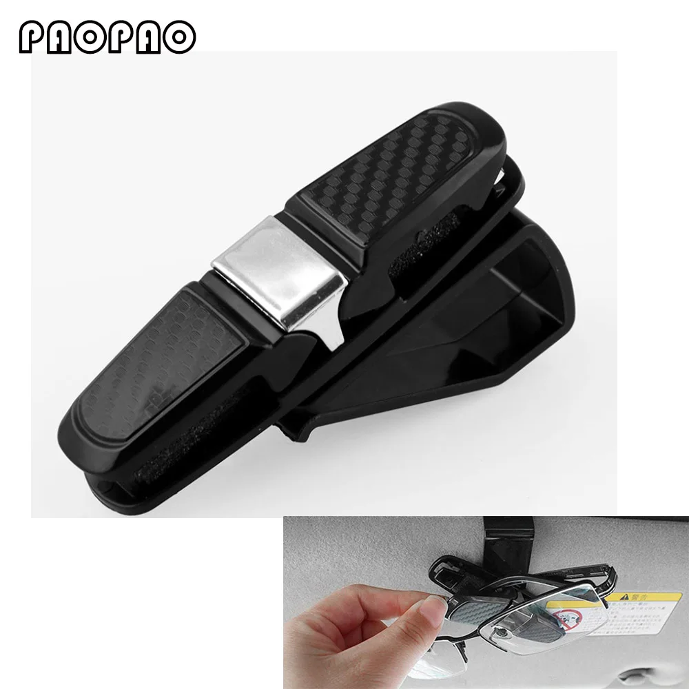 

Universal Portable Car Fastener Clip Car Glasses Clip Ticket Holder ABS Fixed On The Car Sun Visor Black
