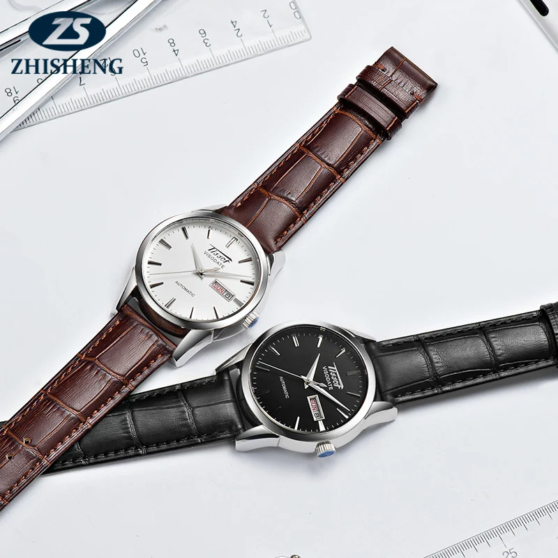 

Custom HK cow genuine calfskin designer sublimation band display leather watch strap
